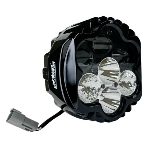 Custom Dynamics 5 3/4" Shark Demon 2 Headlight With Pedestal Mount