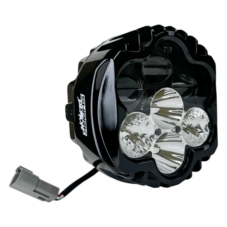Custom Dynamics 5 3/4" Shark Demon 2 Headlight With Pedestal Mount