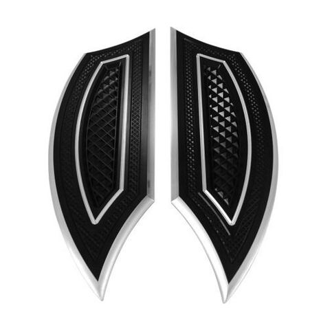 Eddie Trotta Cross Cut Driver Floorboards For Harley FL 1986-2025 Black [Incomplete]