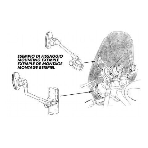 Givi D45 Fit Kit For A31 / A34 Universal Windshield Fit Kit Only [Incomplete]