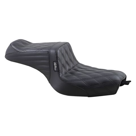 Le Pera TailWhip Double Diamond Stitch 2-Up Seat For Harley Sportster 2004-2022