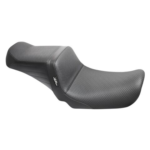 Le Pera Tailwhip Basket Weave 2-Up Seat For Harley FXD 1996-2003