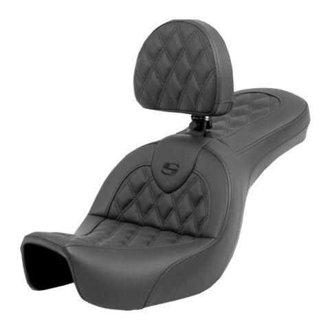 Saddlemen Roadsofa LS Lattice Stitch 2-Up Seat For Harley Dyna 2006-2017