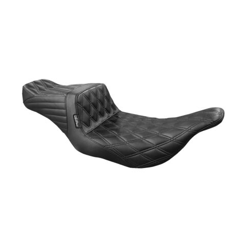 Le Pera TailWhip Double Diamond Stitch 2-Up Seat For Harley FLHX / FLHR 1997-2007