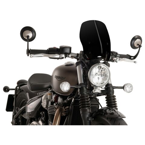 Puig Touring Naked New Generation Windscreen Triumph Bobber 2017-2025 Black [Open Box]