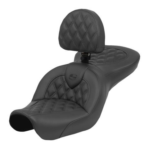Saddlemen Roadsofa LS Lattice Stitch 2-Up Seat For Harley Dyna 2004-2005