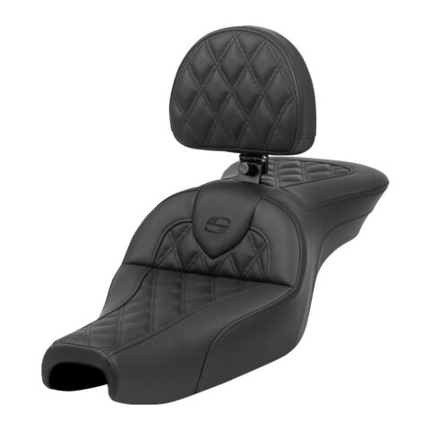 Saddlemen Roadsofa LS Lattice Stitch 2-Up Seat For Harley Sportster With 3.3 Gallon Tank 2004-2022