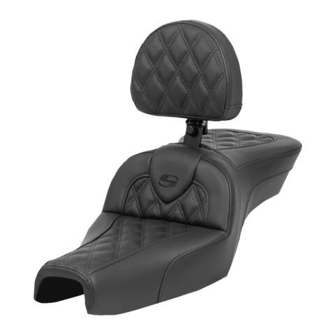 Saddlemen Roadsofa LS Lattice Stitch 2-Up Seat For Harley Sportster With 4.5 Gallon Tank 2004-2019