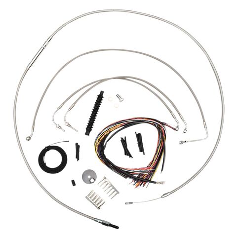 LA Choppers Handlebar Cable Brake Line And Wire Kit For Harley Softail 2018-2024 12"-14" Apes Full Le... [Open Box]