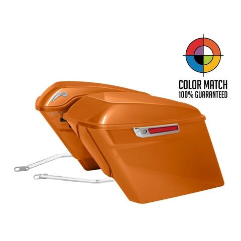 HogWorkz OE Color Matched Stretched Saddlebag Conversion Kit For Harley Softail 1986-2017