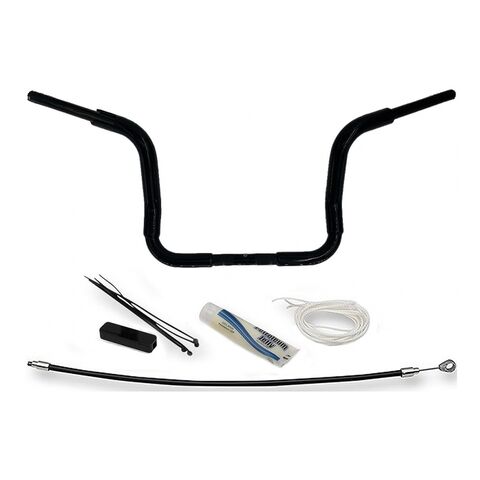 Fat Baggers Inc. 1 1/4" Round Top EZ Install Handlebar Kit For Harley Touring 2008-2013 12" / Chrome [Open Box]