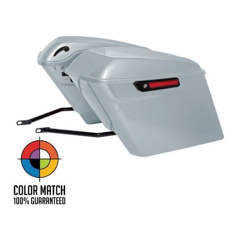 HogWorkz OE Color Matched Stretched Saddlebag Conversion Kit For Harley Softail 2018-2026
