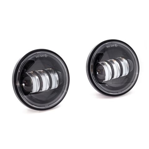 Letric Lighting Co. 4.5" LED Fog/Passing Lights For Indian 2014-2025 Black [Previously Installed]