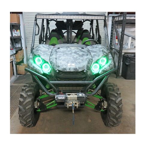Snorkel Your ATV Angel Eyes LED Kit Kawasaki Teryx / Teryx4 2014-2025 Green [Open Box]