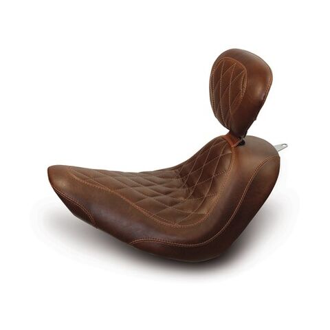 Mustang Wide Tripper Diamond Solo Seat For Harley Softail w/ 200mm Rear Tire 2006-2017