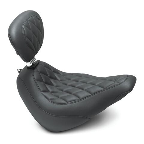 Mustang Wide Tripper Diamond Solo Seat For Harley Softail Slim 2018-2021
