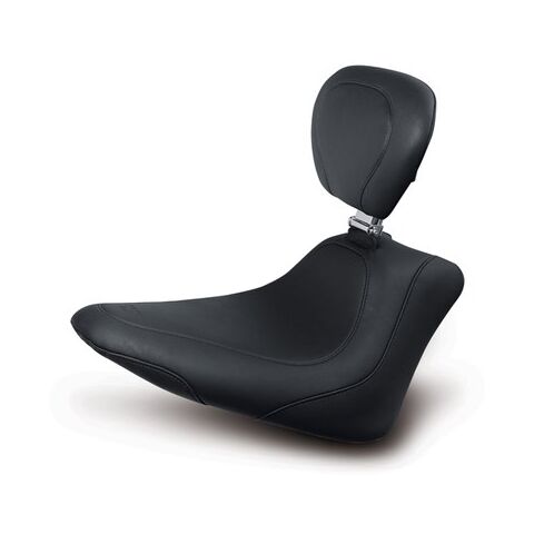 Mustang Wide Tripper Smooth Solo Seat For Harley Slim / Blackline 2011-2017