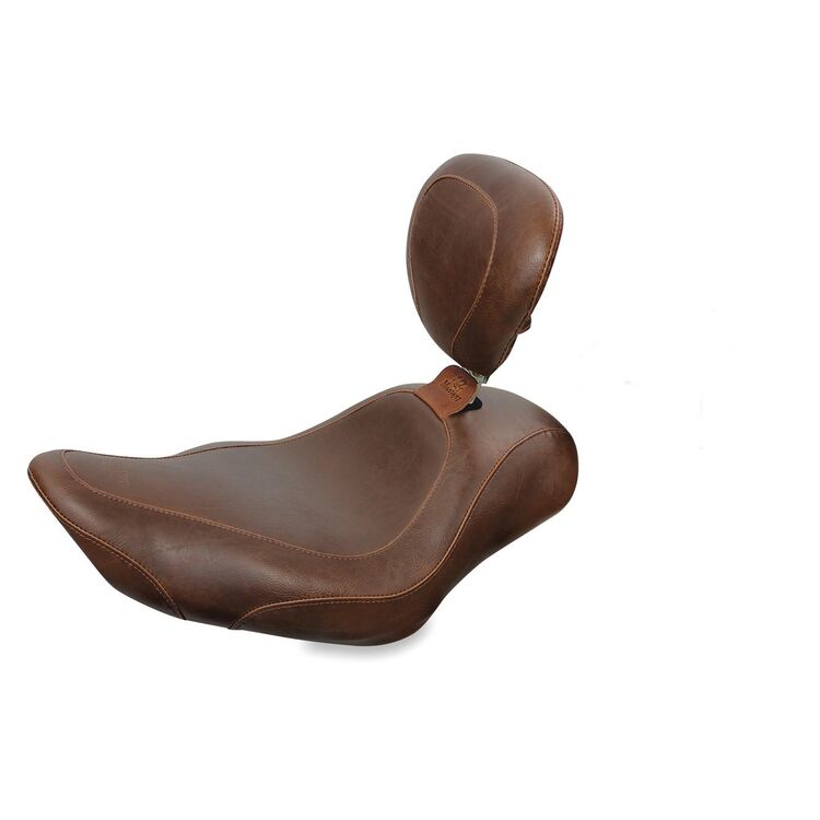 Mustang Wide Tripper Smooth Solo Seat For Harley Sportster 2004-2022