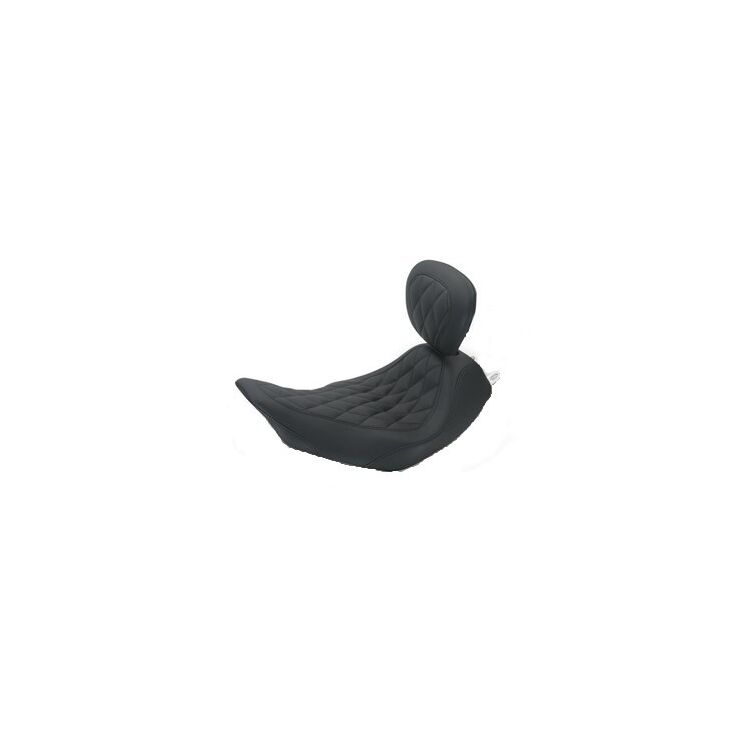 Mustang Wide Tripper Diamond Solo Seat For Harley FLHR / FLHX 1997-2007
