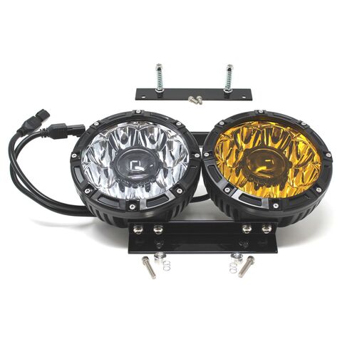 Letric Lighting Co. Dual 7" Headlamp For Harley Road Glide 2015-2025 Yellow/Clear [Open Box]