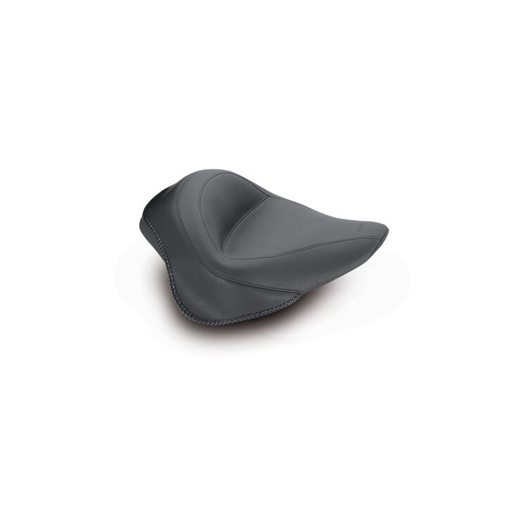 Mustang Wide Touring Solo Seat For Harley Slim / Blackline 2011-2017