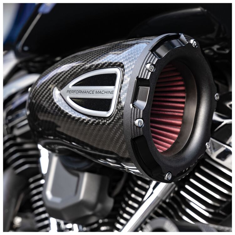Performance Machine C4 Carbon Air Cleaner For Harley Touring / Softail 2008-2017
