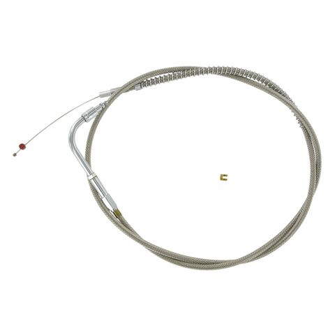 Barnett Stainless Steel Idle Cable For Harley FLHR 1996-2001 +12" [Open Box]