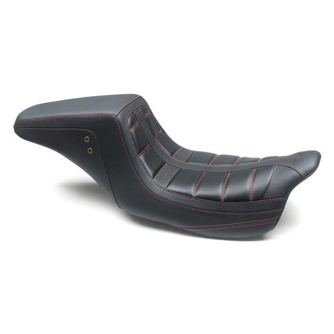 Mustang One-Piece Squareback Tuck & Roll Seat For Harley Touring 2008-2025