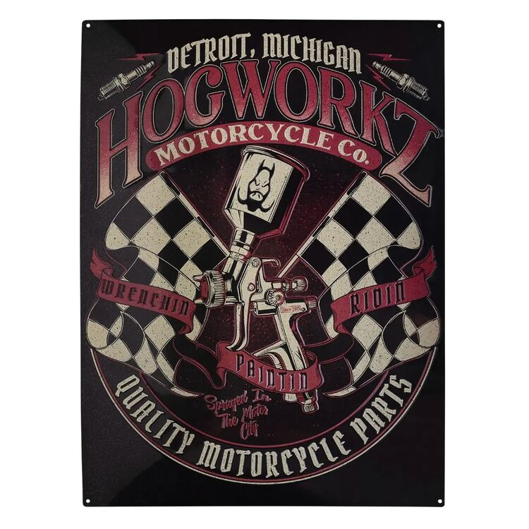 HogWorkz Wrenchin, Paintin, Ridin Garage Sign