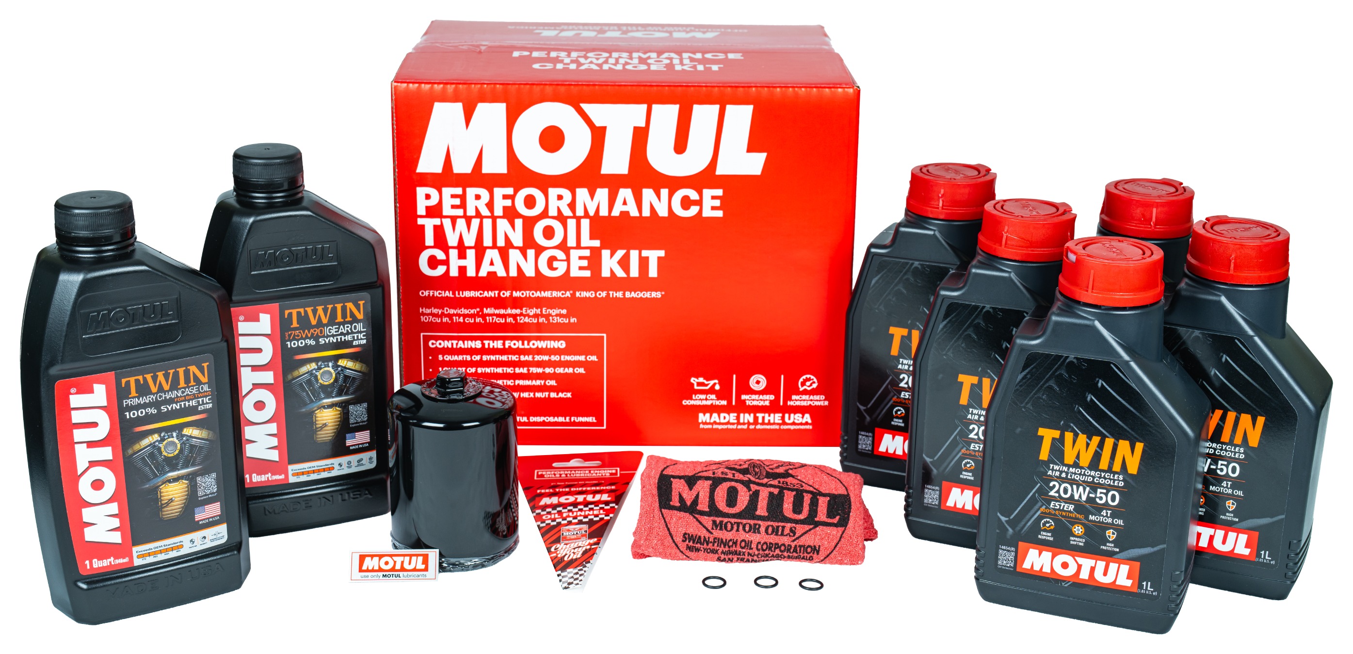 Motul Twin Oil Change Kit For Harley Milwaukee-Eight 2017-2026