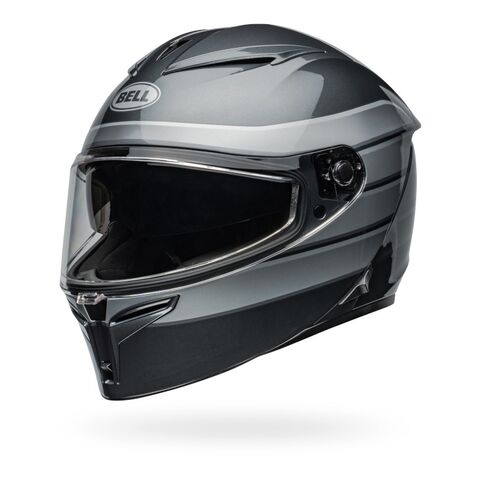 Street Bike Helmet Bell Qualifier DLX MIPS Motorcycle Helmet (Large) -  Gloss Blitz Orange/Black, Photochromic Shield NutraFog II Shield