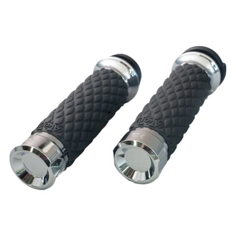 Khrome Werks Klassic Custom Contour Diamond Grips For Harley With Throttle by Wire