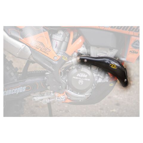 P3 Carbon Fiber Heat Shield KTM 350 SX-F / 350 XC-F 2019-2022 OEM Header [Previously Installed]