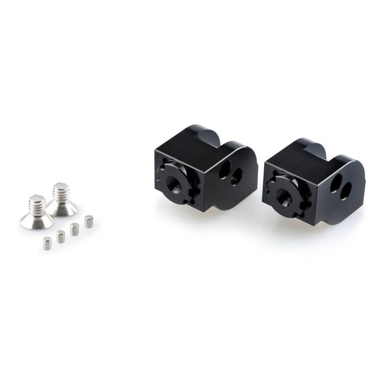 Puig Adjustable Rider Footpeg Mounts for Ducati Black [Open Box]