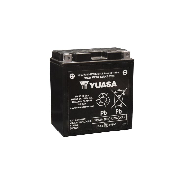 Yuasa YTX20CH Factory Activated AGM High Performance Battery