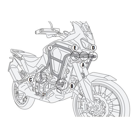 Givi TNH1205 Upper Engine Guards Honda Africa Twin Adventure Sports 2024-2025