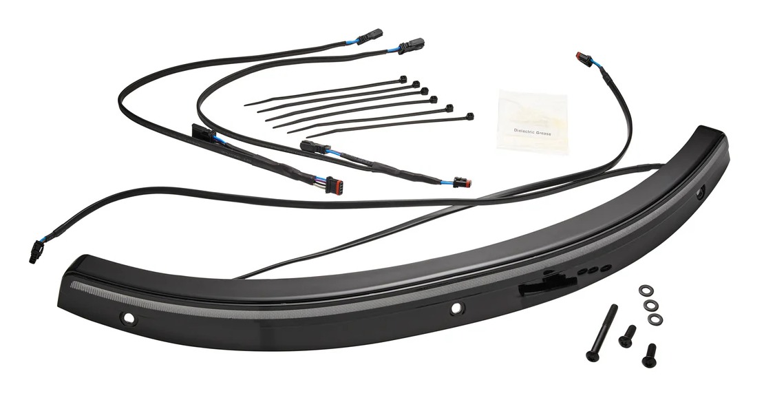 Ciro Solaire LED Windshield Trim For Harley Electra Glide / Street Glide 2014-2026