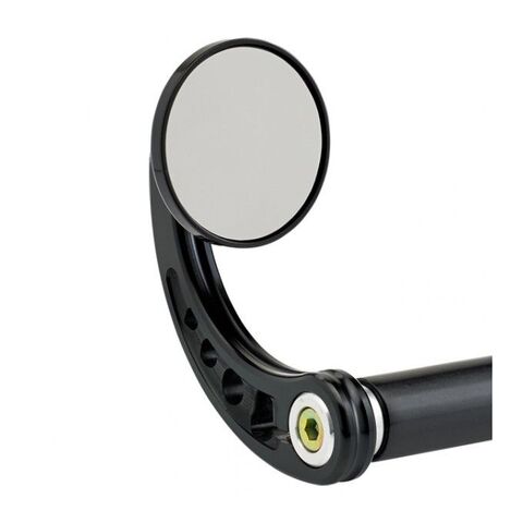 Joker Machine Small Round Bar End Mirror Curved Stem / Black [Open Box]