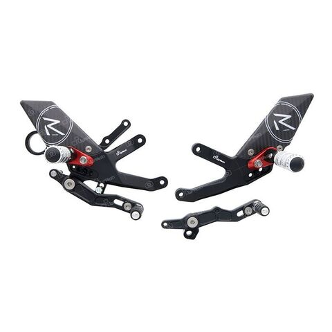 LighTech R Series Rearsets BMW S1000RR 2020-2024 Black/Red [Blemished - Very Good]