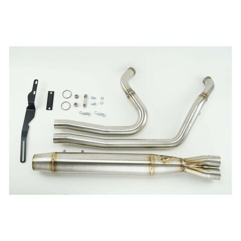 Sawicki Speed Shop 2-Into-1 Full Length Exhaust For Harley Touring 1999-2016 Brushed Stainless / Weld... [Open Box]