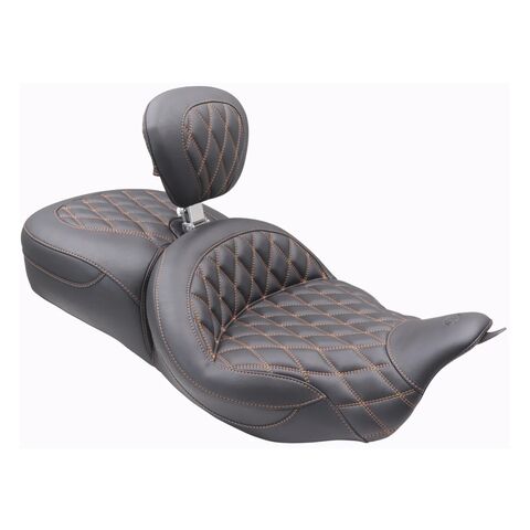 Mustang Super Touring Double Diamond Seat For Harley Touring 2008-2025
