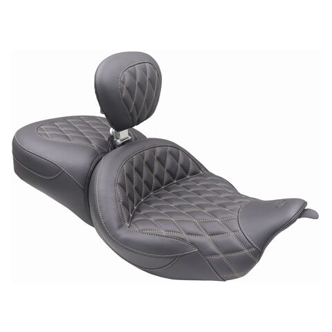 Mustang Super Touring Double Diamond Seat For Harley Touring 2008-2025