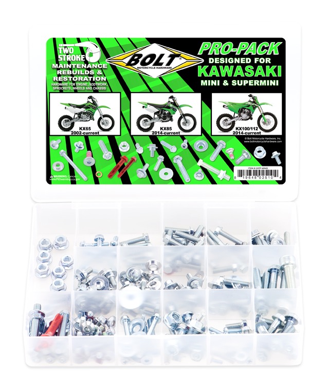 Bolt Plastics Fastener Kit Kawasaki KX65 '00- main image 0