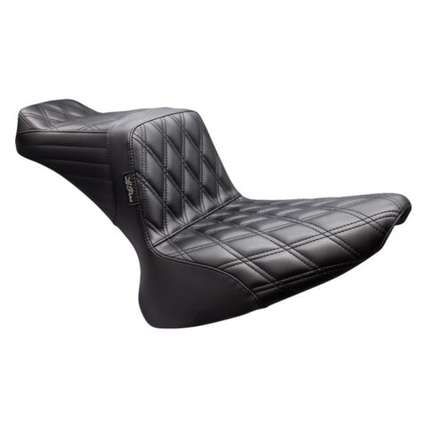 Le Pera TailWhip Double Diamond Stitch 2-Up Seat For Harley Softail 2000-2007