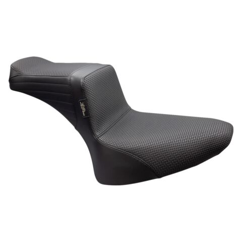 Le Pera Tailwhip Basket Weave 2-Up Seat For Harley Softail 1984-1999