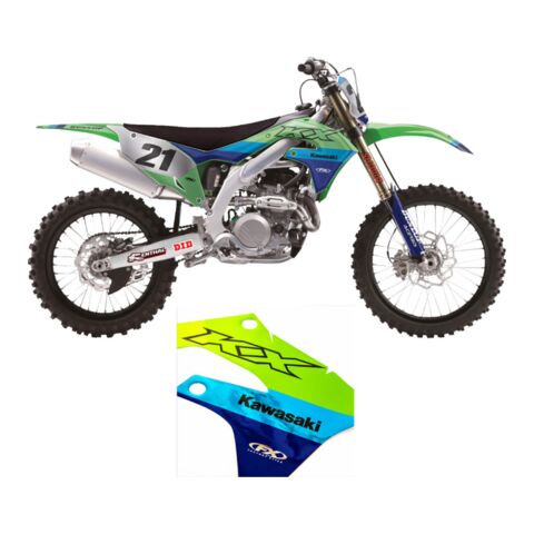 Factory Effex Candy Chrome Shroud / Airbox Graphics Kit Kawasaki KX250 / X / KX450 / X / SR 2019-2026