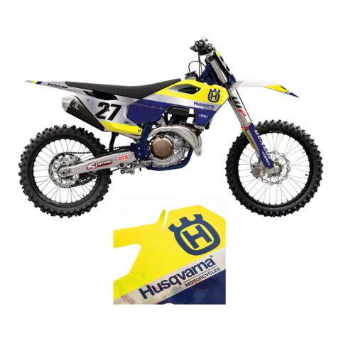 Factory Effex Candy Chrome Shroud / Airbox Graphics Kit Husqvarna TE / FE 150cc-501cc 2020-2023