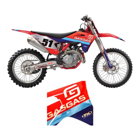 Factory Effex Candy Chrome Shroud / Airbox Graphics Kit Gas Gas 125cc-450cc 2024-2026