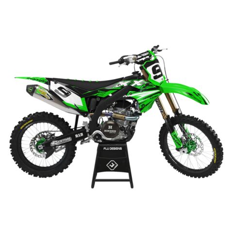 FLU Designs PTS 6 Graphics Kit Kawasaki KX85 / KX100 2001-2013