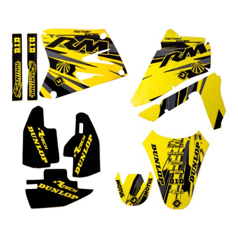 FLU Designs PTS 6 Graphics Kit Suzuki RM125 / RM250 2001-2008